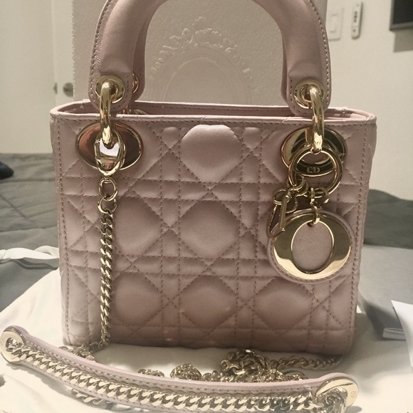 Dior Handbags - Christian Dior Mini Lady Dior (Lotus Pearl)
